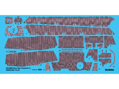 Wwii Kingtiger Henschel Zimmerit Decal Set (Tamiya, Zvezda) - zdjęcie 3