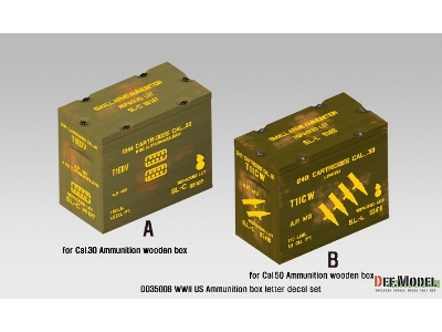 Wwii Us Ammunition Box Lettter Decal Set - zdjęcie 2
