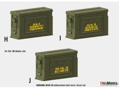 Wwii Us Ammunition Box Lettter Decal Set - zdjęcie 6