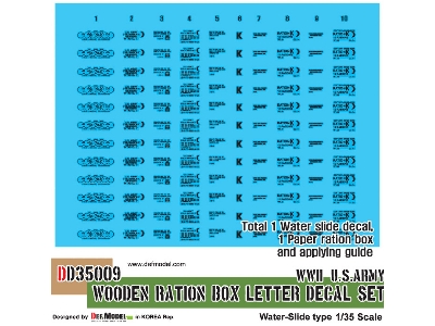 Wwii Us Wooden Ration Box Letter Decal Set - zdjęcie 1