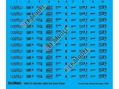 Wwii Us Wooden Ration Box Letter Decal Set - zdjęcie 3