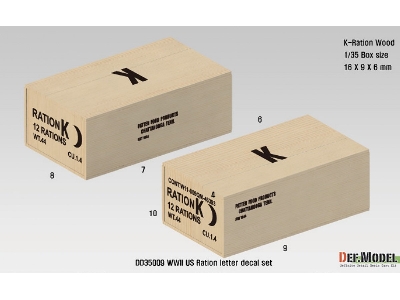 Wwii Us Wooden Ration Box Letter Decal Set - zdjęcie 4