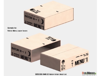 Wwii Us Wooden Ration Box Letter Decal Set - zdjęcie 7