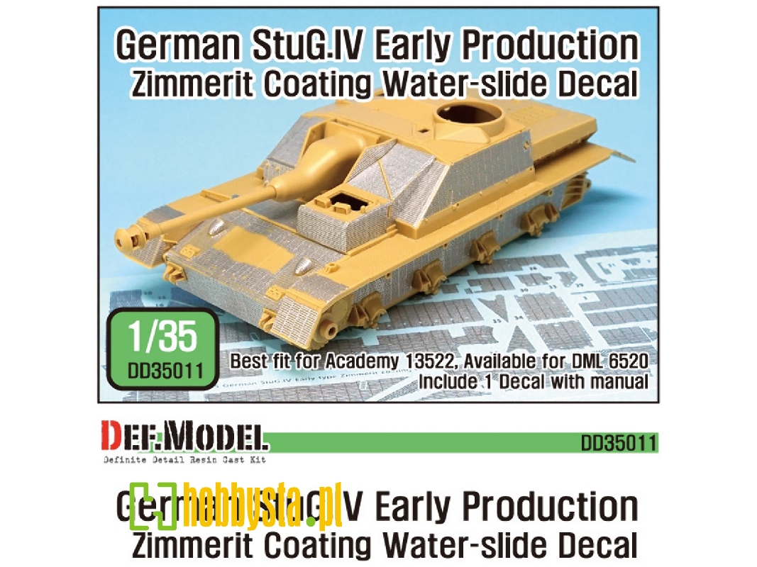 Wwii Stug Iv Early Zimmerit Decal Set (Academy New) - zdjęcie 1 Wwii Stug Iv Early Zimmerit Decal Set (Academy New) - zdjęcie 1