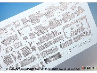 Wwii Pz. Iv Ausf.H Late /J Early Zimmerit Decal Set (1/35 Academy New) - zdjęcie 4