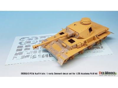 Wwii Pz. Iv Ausf.H Late /J Early Zimmerit Decal Set (1/35 Academy New) - zdjęcie 12