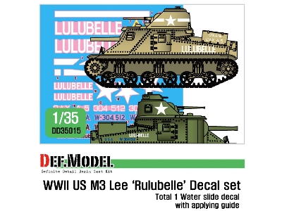 Us M3 Lee 'rulubelle' Decal Set - zdjęcie 1