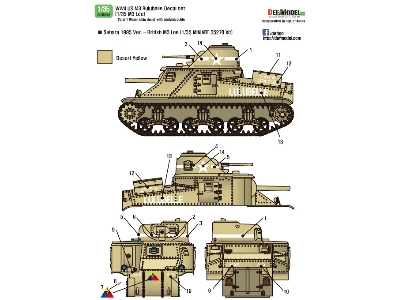 Us M3 Lee 'rulubelle' Decal Set - zdjęcie 2
