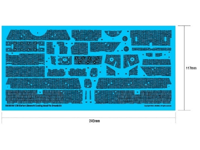 Wwii German Elefant Zimmerit Coating Decal Set - zdjęcie 2