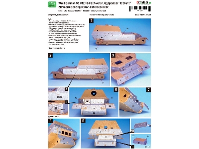 Wwii German Elefant Zimmerit Coating Decal Set - zdjęcie 13