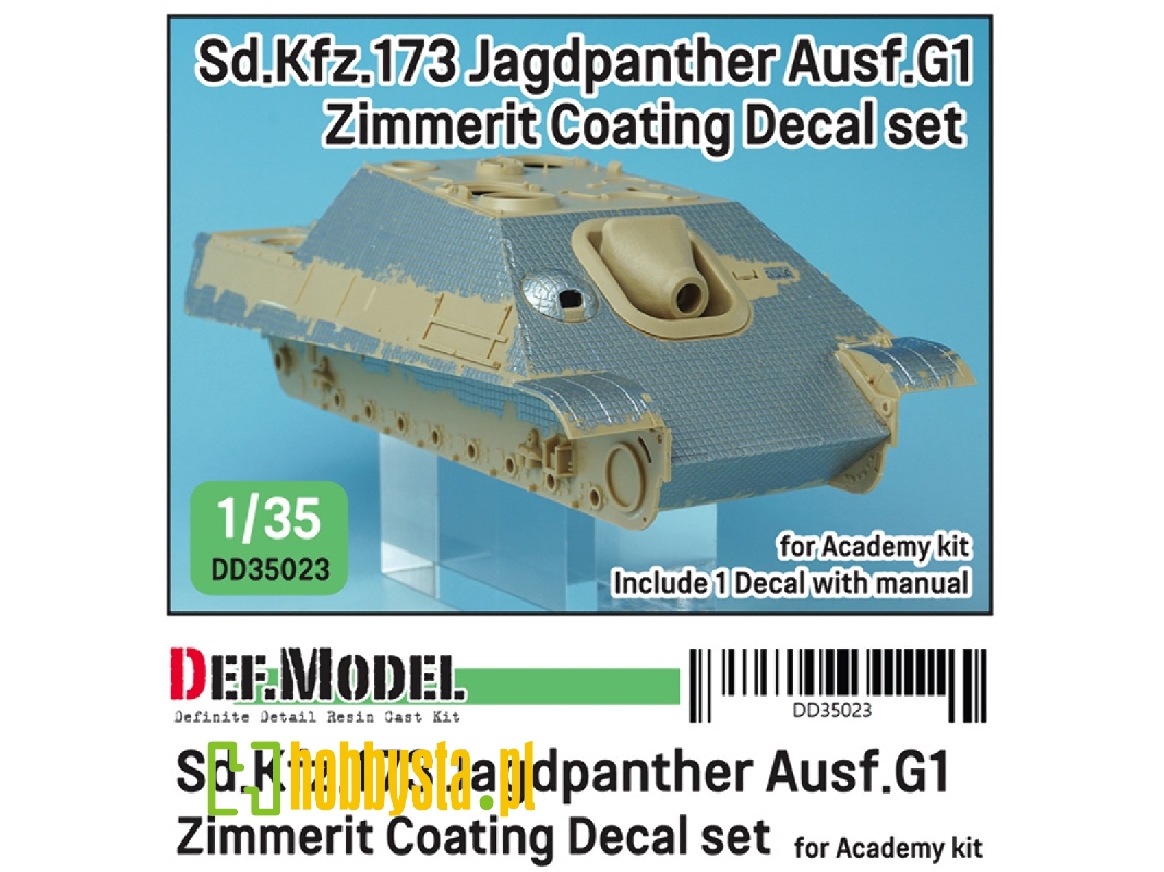 Wwii Jagdpanther G1 Zimmerit Decal Set - zdjęcie 1 Wwii Jagdpanther G1 Zimmerit Decal Set - zdjęcie 1