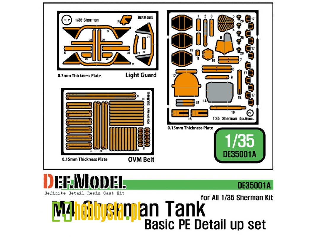 M4 Sherman Pe Detail Up Set - zdjęcie 1 M4 Sherman Pe Detail Up Set - zdjęcie 1