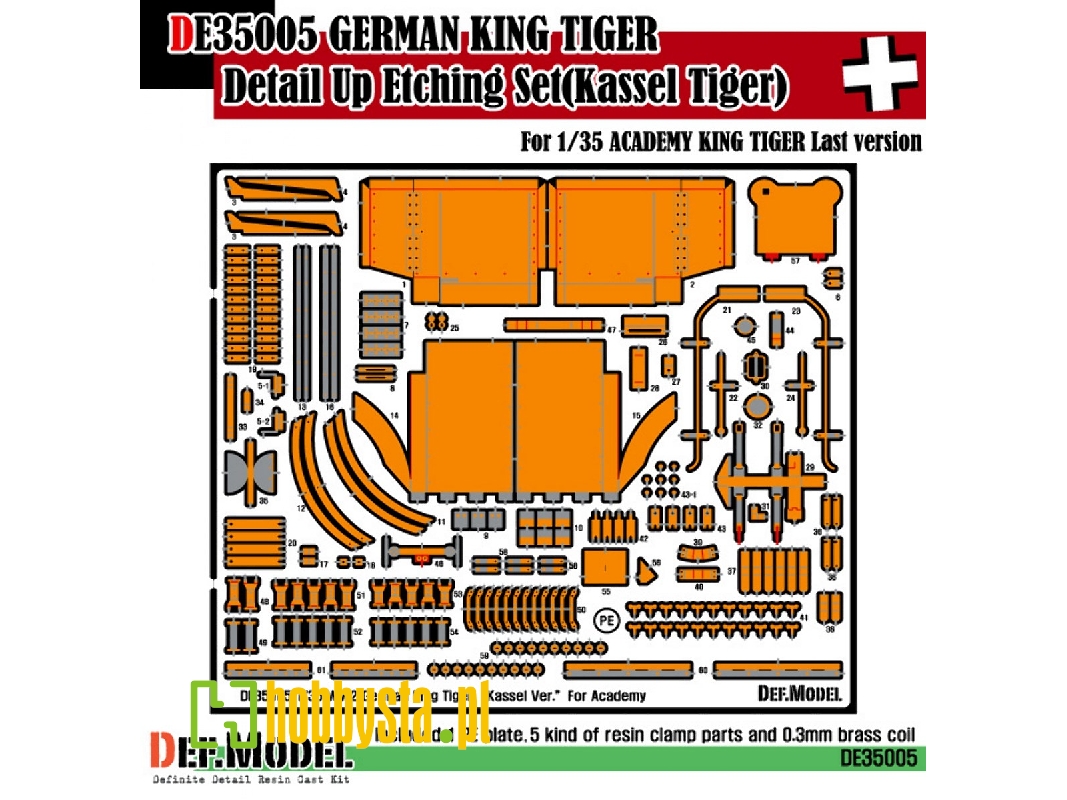 King Tiger Kassel Ver. Pe Set (For Academy 1/35) - zdjęcie 1 King Tiger Kassel Ver. Pe Set (For Academy 1/35) - zdjęcie 1