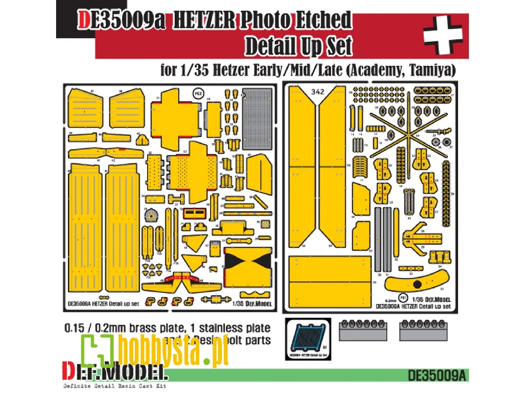 Hetzer Pe Full Detail Up Set (Early/Mid/Late) (For Academy/Tamiya 1/35) Restock - zdjęcie 1