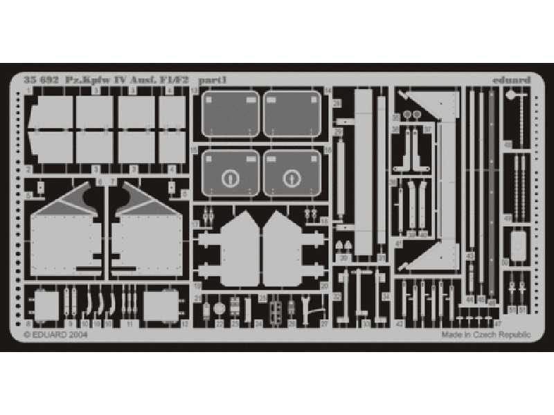 Pz. IV Ausf. F1/ F2 1/35 - Italeri - blaszki - zdjęcie 1 Pz. IV Ausf. F1/ F2 1/35 - Italeri - blaszki - zdjęcie 1