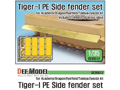 Tiger-1 Pe Side Fenders Set (For Academy/Tamiya/Zvezda 1/35) - zdjęcie 1