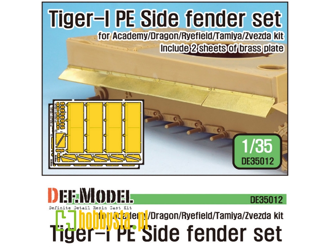 Tiger-1 Pe Side Fenders Set (For Academy/Tamiya/Zvezda 1/35) - zdjęcie 1 Tiger-1 Pe Side Fenders Set (For Academy/Tamiya/Zvezda 1/35) - zdjęcie 1