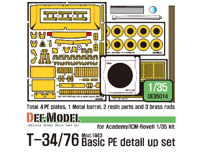 T-34/76 Pe Basic Detail Up Set (For Academy/Icm-revell 1/35) - zdjęcie 1