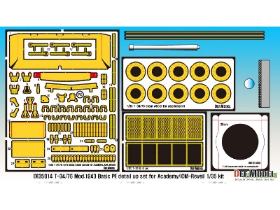 T-34/76 Pe Basic Detail Up Set (For Academy/Icm-revell 1/35) - zdjęcie 2