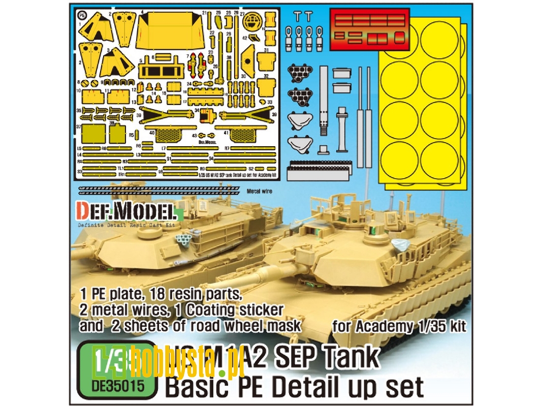 Us M1a2 Sep Pe Basic Detail Up Set (For Academy 1/35) - zdjęcie 1 Us M1a2 Sep Pe Basic Detail Up Set (For Academy 1/35) - zdjęcie 1