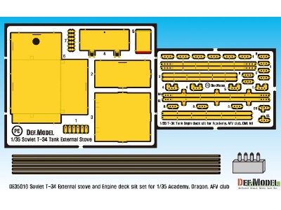 T-34 External Stove And Grill Detail Up Set (For Academy/Dragon 1/35) - zdjęcie 2