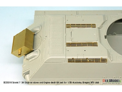 T-34 External Stove And Grill Detail Up Set (For Academy/Dragon 1/35) - zdjęcie 6