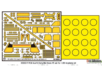 Pz.Iv Ausf.H Early/Mid Basic Pe Set (For Academy, Etc 1/35) - zdjęcie 3
