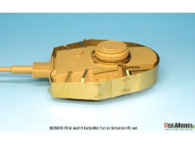 Pz.Iv Ausf.H Early/Mid Turret Schurzen Pe Set (For Academy, Etc 1/35) - zdjęcie 7