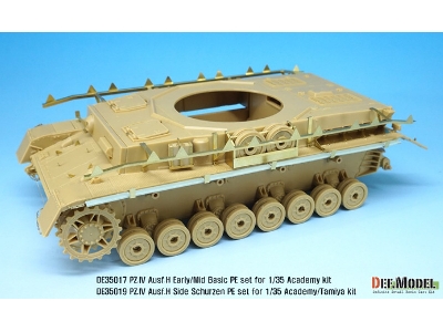 Pz.Iv Ausf.H Early/Mid Side Schurzen Pe Set (For Academy, Etc 1/35) - zdjęcie 6
