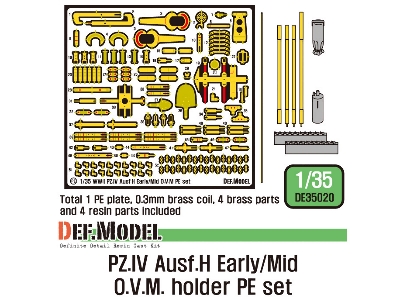 Pz.Iv Ausf.H O.V.M. Pe Set (For Academy, Etc 1/35) - zdjęcie 1