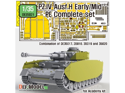 Pz.Iv Ausf.H Early/Mid Pe Complete Set (For Academy, Etc 1/35) - zdjęcie 1