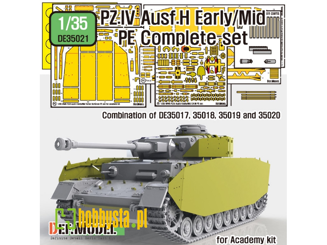 Pz.Iv Ausf.H Early/Mid Pe Complete Set (For Academy, Etc 1/35) - zdjęcie 1