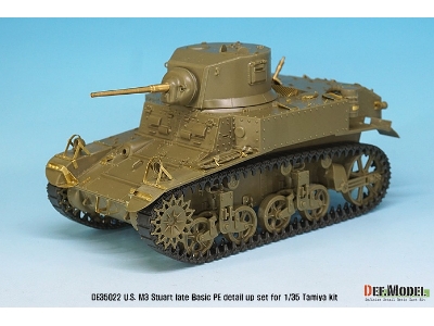 U.S. M3 Stuart Late Basic Pe Detail Up Set (For Tamiya, Academy 1/35) - zdjęcie 3