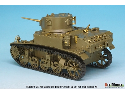 U.S. M3 Stuart Late Basic Pe Detail Up Set (For Tamiya, Academy 1/35) - zdjęcie 5