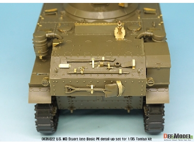 U.S. M3 Stuart Late Basic Pe Detail Up Set (For Tamiya, Academy 1/35) - zdjęcie 13