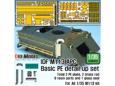 Idf M113 Side Basket Pe Detail Up Set W/ Exhaust Pipe (For 1/35 M113 Kit ) - zdjęcie 1