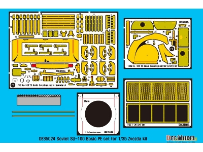 Su-100 Td Basic Pe Detail Up Set (For Zvezda New 1/35 Kit) - zdjęcie 2