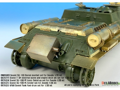 Su-100 Td Basic Pe Detail Up Set (For Zvezda New 1/35 Kit) - zdjęcie 10