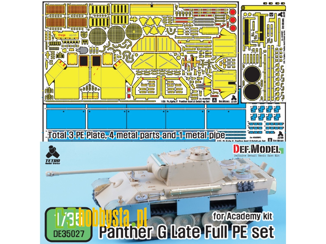 Wwii Panther G Fulll Pe Detail Up Set (For 1/35 Panther G Kit) - zdjęcie 1 Wwii Panther G Fulll Pe Detail Up Set (For 1/35 Panther G Kit) - zdjęcie 1