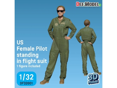 Us Female Pilot Standing In Flight Suit (1 Fig.) - zdjęcie 1