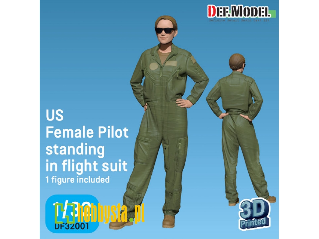 Us Female Pilot Standing In Flight Suit (1 Fig.) - zdjęcie 1 Us Female Pilot Standing In Flight Suit (1 Fig.) - zdjęcie 1