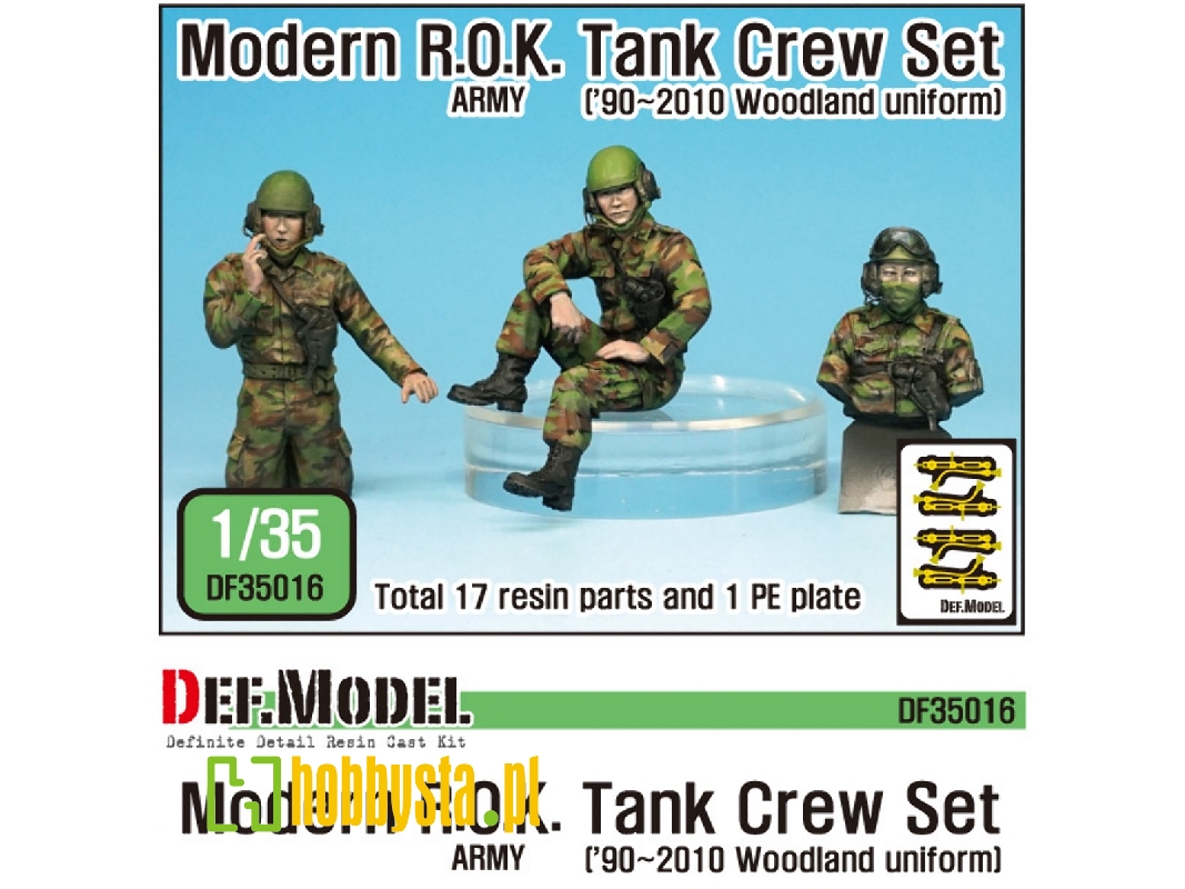 Modern Rok Army Tank Crew Set 3 Figures (Woodland Uniform) - zdjęcie 1 Modern Rok Army Tank Crew Set 3 Figures (Woodland Uniform) - zdjęcie 1