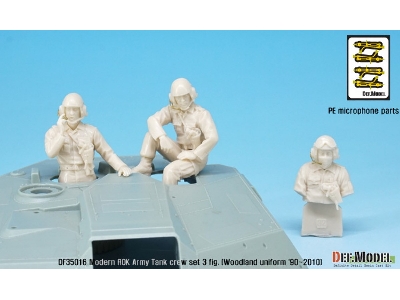 Modern Rok Army Tank Crew Set 3 Figures (Woodland Uniform) - zdjęcie 5