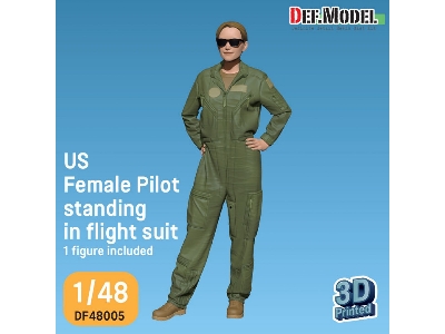 Us Female Pilot Standing In Flight Suit (1 Fig.) - zdjęcie 1