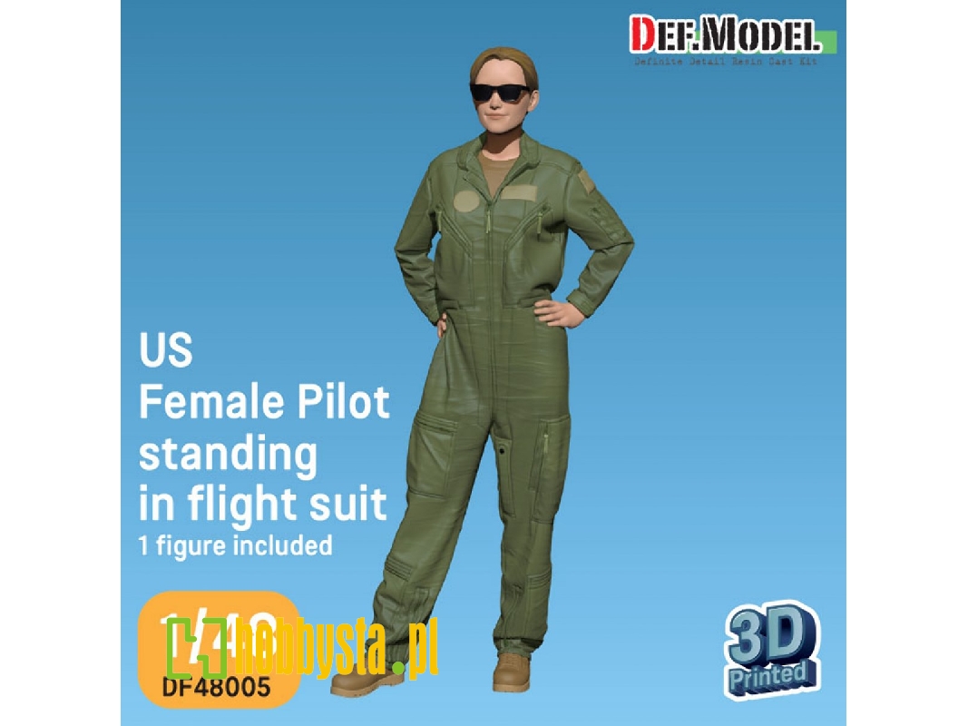 Us Female Pilot Standing In Flight Suit (1 Fig.) - zdjęcie 1