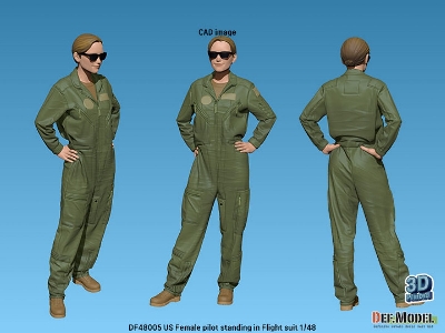 Us Female Pilot Standing In Flight Suit (1 Fig.) - zdjęcie 5