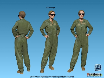 Us Female Pilot Standing In Flight Suit (1 Fig.) - zdjęcie 6