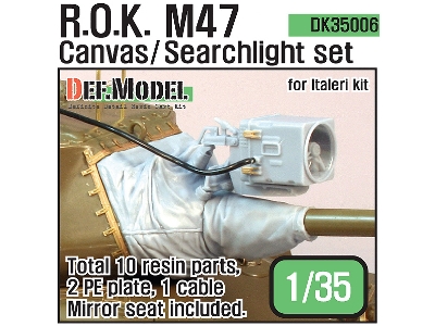 R.O.K M47 Patton Canvas/Searchlight Set (For Italeri 1/35) - zdjęcie 1
