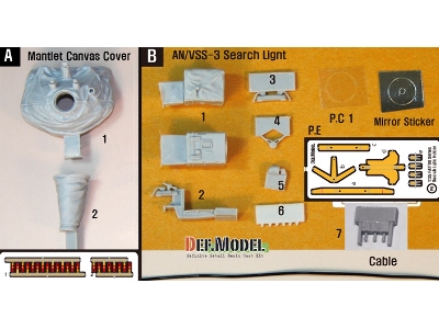R.O.K M47 Patton Canvas/Searchlight Set (For Italeri 1/35) - zdjęcie 3