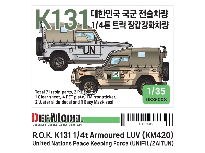R.O.K K131 1/4t Armoured Utility Truck (Full Resin Kit) - zdjęcie 1